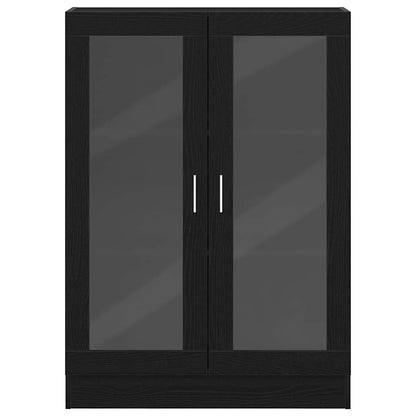 Boekenkast 82,5x30,5x115 cm spaanplaat zwart eikenkleurig