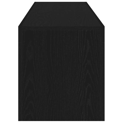 Tv-meubel met LED 140x36,5x40 cm bewerkt hout zwart eiken