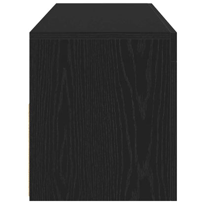 Tv-meubel met LED 120x35x40 cm bewerkt hout zwart eiken