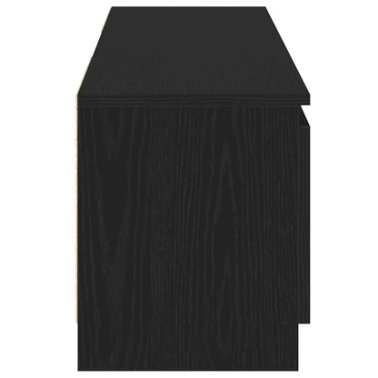 Tv-meubel met LED 120x30x36 cm bewerkt hout zwart eiken