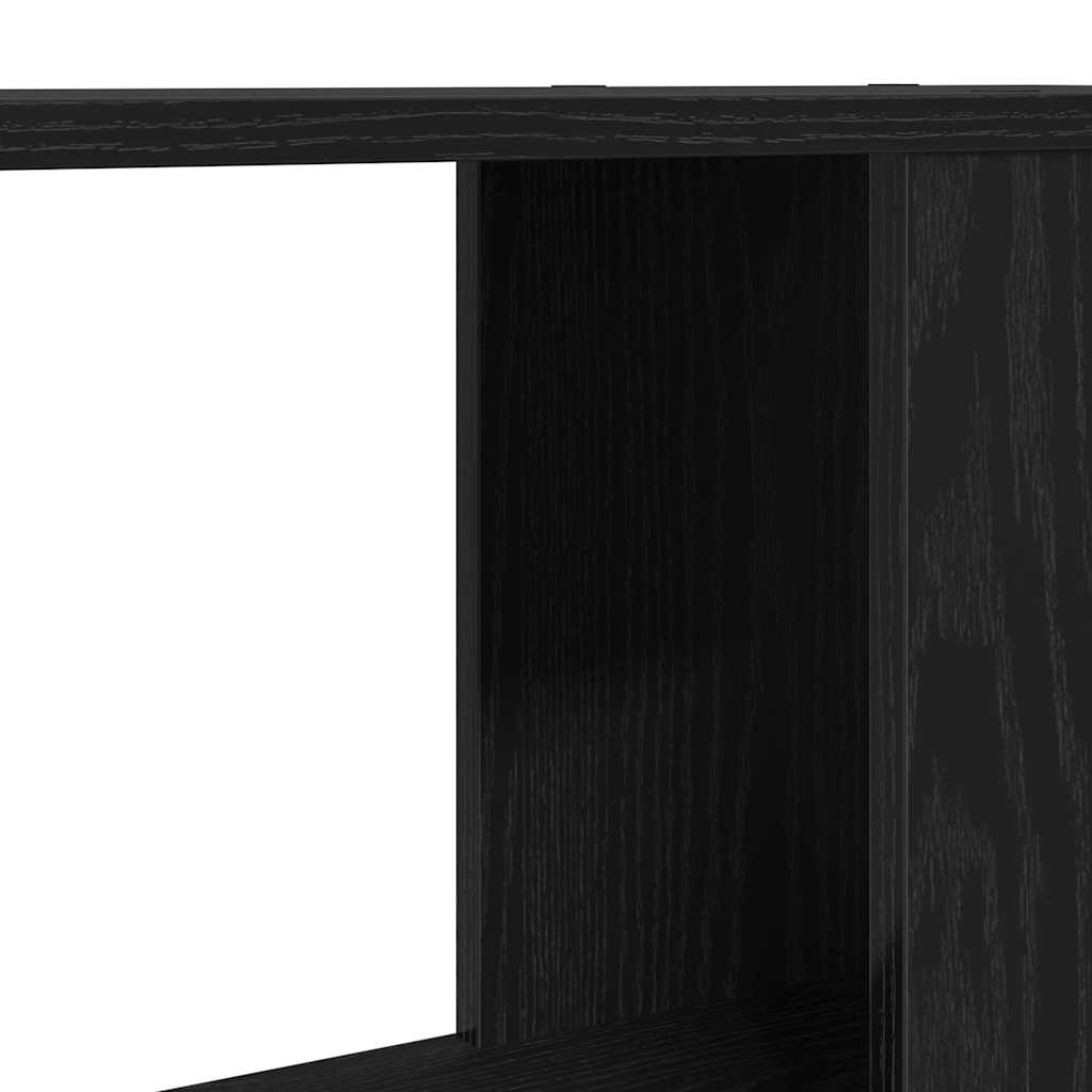 Boekenkast/kamerscherm 60x24x186 cm zwart eikenkleurig