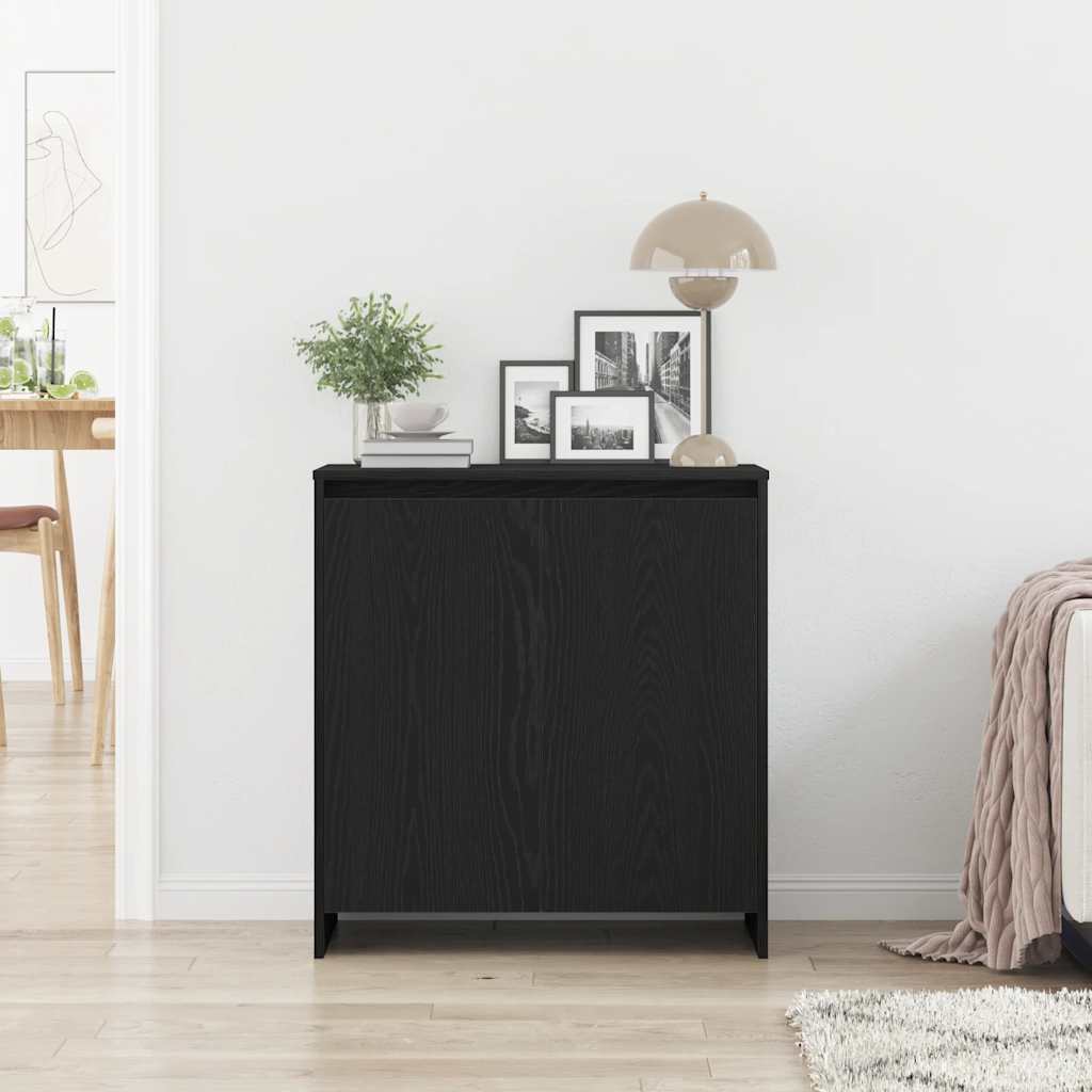 Dressoir 70x41x75 cm bewerkt hout zwart eikenkleur