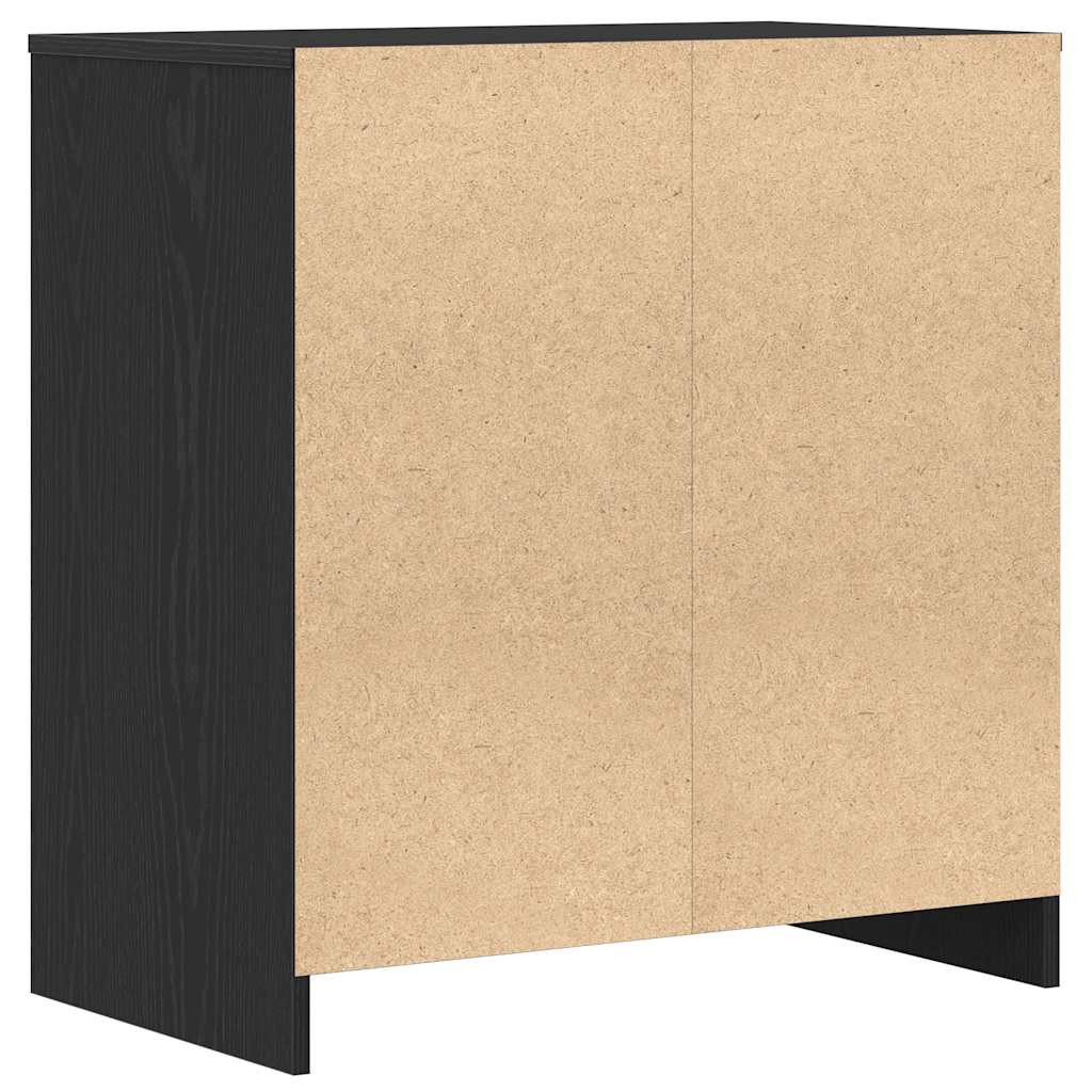 Dressoir 70x41x75 cm bewerkt hout zwart eikenkleur