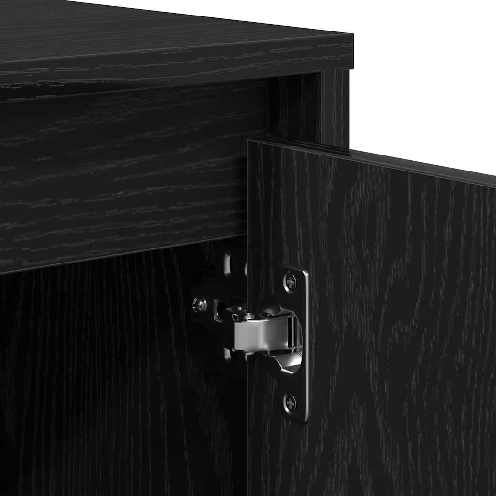 Dressoir 70x41x75 cm bewerkt hout zwart eikenkleur