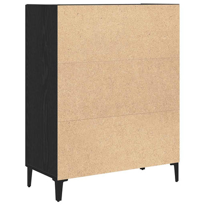 Dressoir 69,5x34x90 cm spaanplaat zwart eikenkleurig