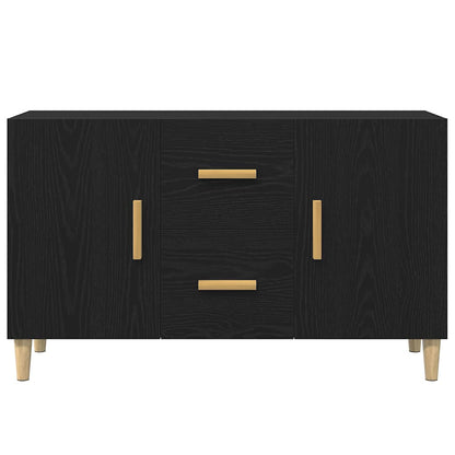 Dressoir 100x36x60 cm spaanplaat zwart eikenkleurig