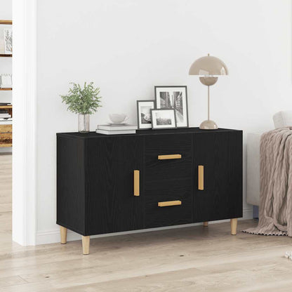 Dressoir 100x36x60 cm spaanplaat zwart eikenkleurig