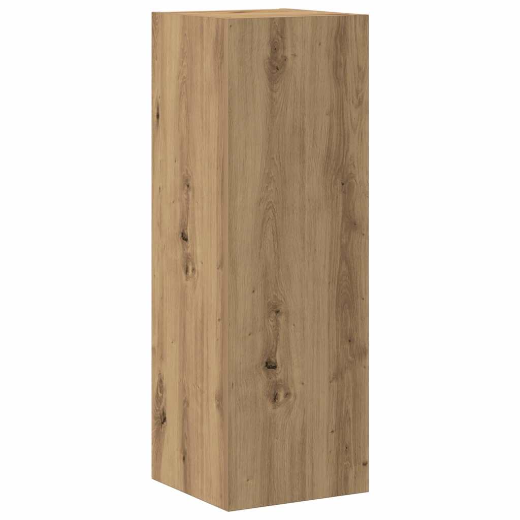 Tv-wandkasten 4 st bewerkt hout artisanaal eikenkleurig