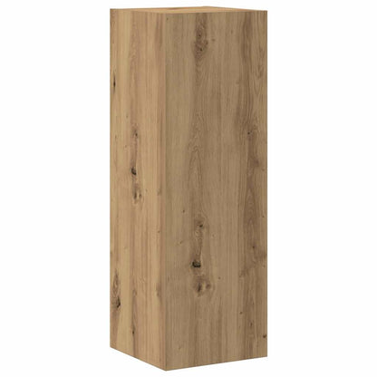 Tv-wandkasten 4 st bewerkt hout artisanaal eikenkleurig