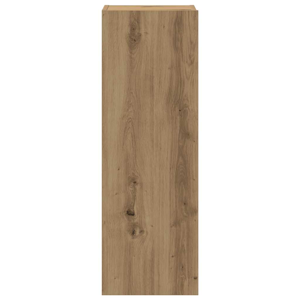 Tv-wandkasten 4 st bewerkt hout artisanaal eikenkleurig
