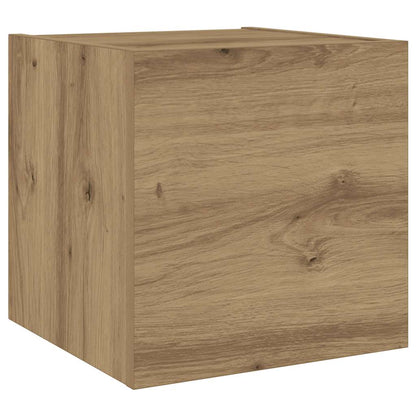 Tv-wandkasten 6 st bewerkt hout artisanaal eikenkleurig