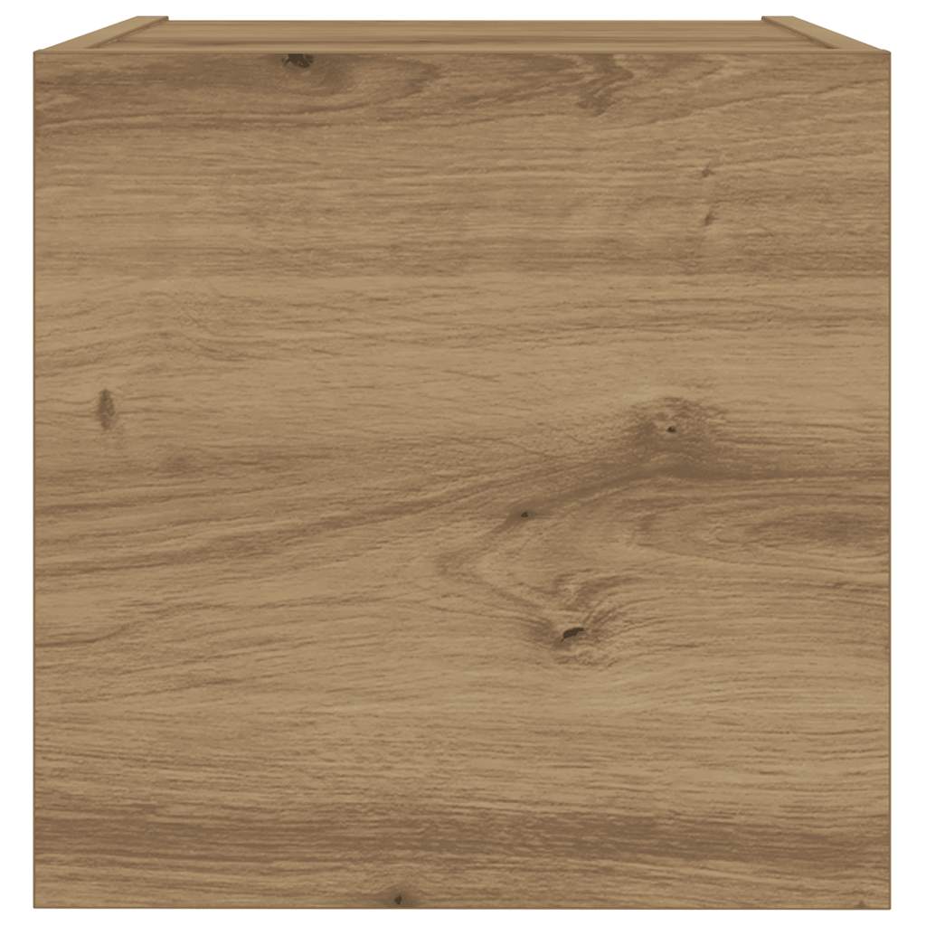 Tv-wandkasten 6 st bewerkt hout artisanaal eikenkleurig