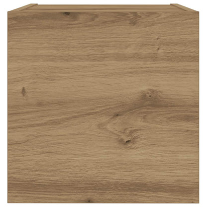 Tv-wandkasten 6 st bewerkt hout artisanaal eikenkleurig