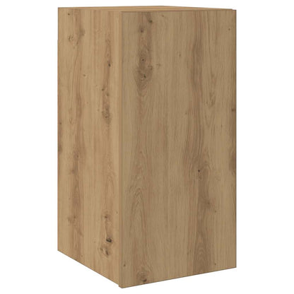 Tv-wandkasten 4 st bewerkt hout artisanaal eikenkleurig