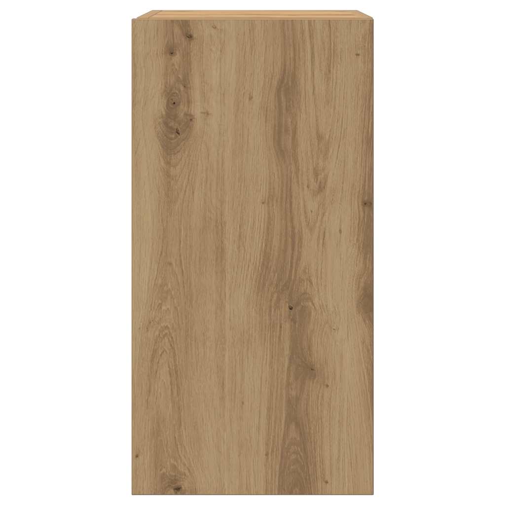 Tv-wandkasten 4 st bewerkt hout artisanaal eikenkleurig