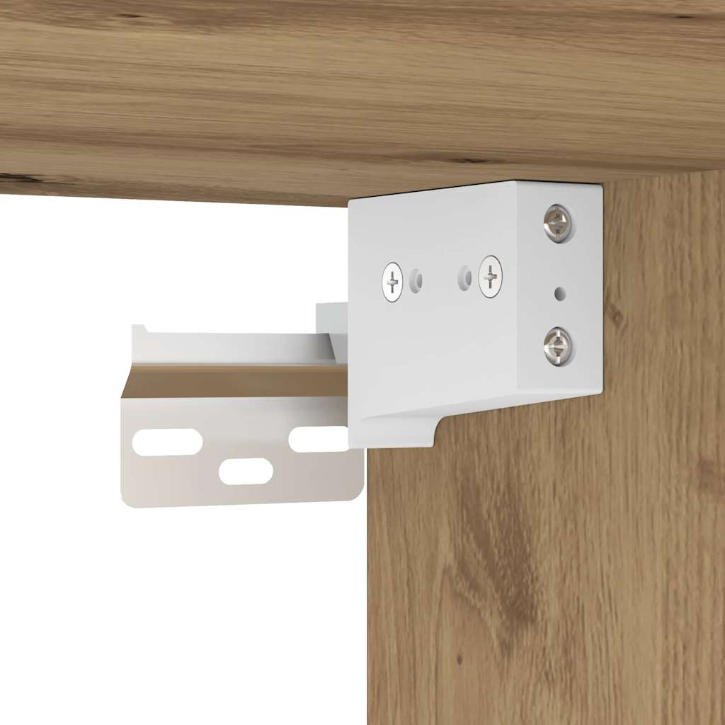 Tv-wandkasten 4 st bewerkt hout artisanaal eikenkleurig