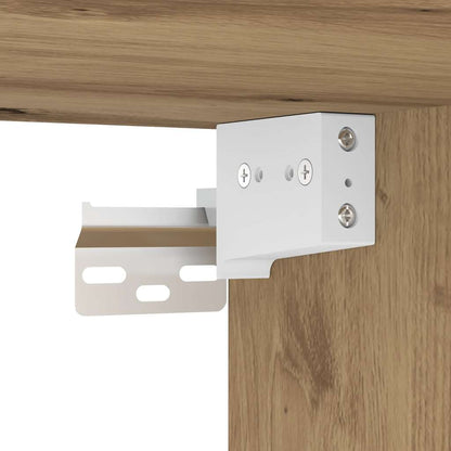 Tv-wandkasten 4 st bewerkt hout artisanaal eikenkleurig