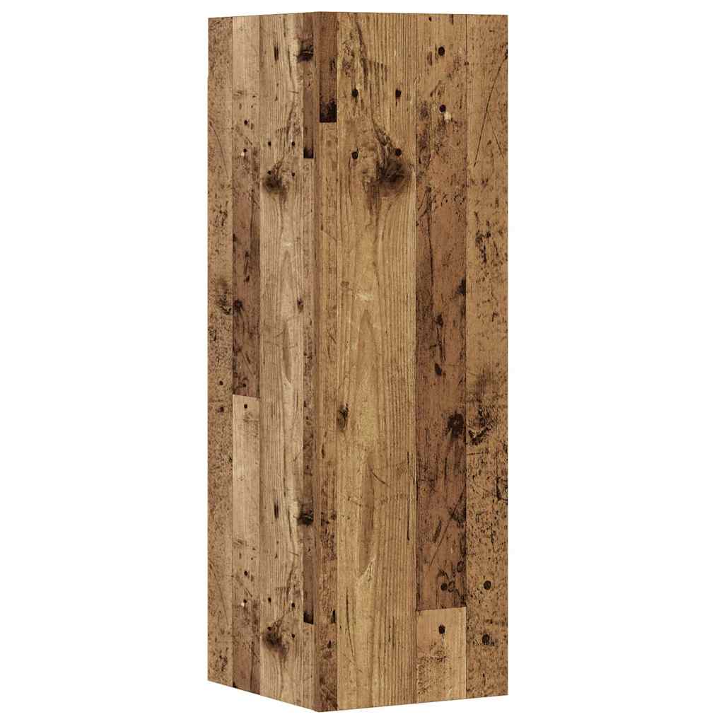 8-delig Tv-meubelset wandmontage bewerkt hout oud houtkleurig