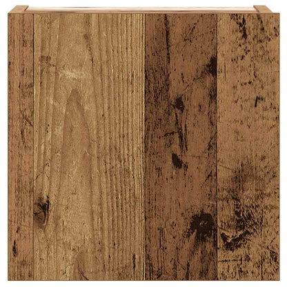 8-delig Tv-meubelset wandmontage bewerkt hout oud houtkleurig