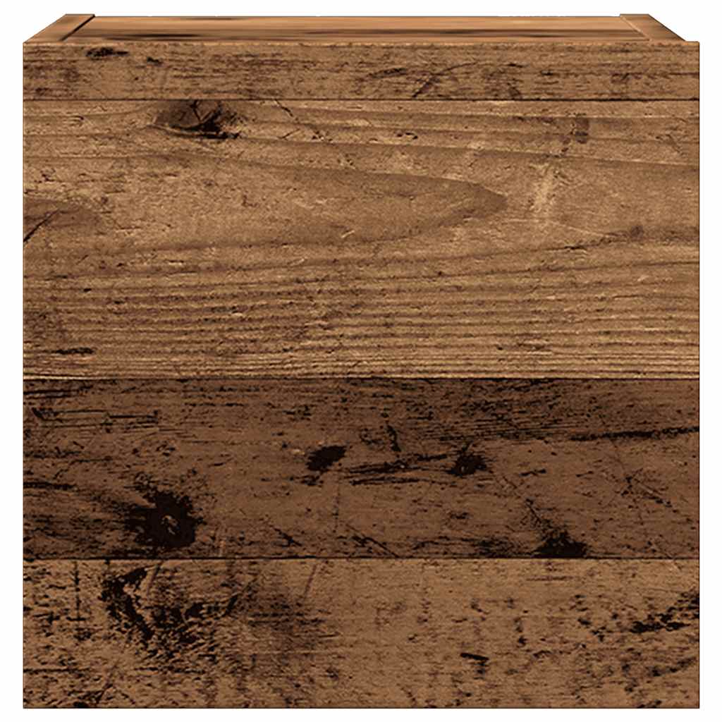 5-delig Tv-meubelset wandmontage bewerkt hout oud houtkleurig