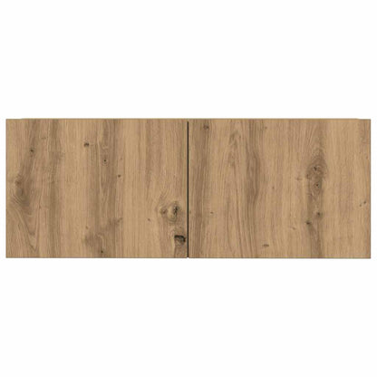 3-delig Tv-meubelset wandmontage bewerkt hout artisanaal eiken