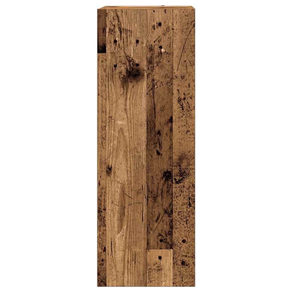4-delig Tv-meubelset wandmontage bewerkt hout oud houtkleurig