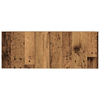 4-delig Tv-meubelset wandmontage bewerkt hout oud houtkleurig