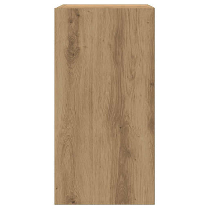 4-delig Tv-meubelset wandmontage bewerkt hout artisanaal eiken