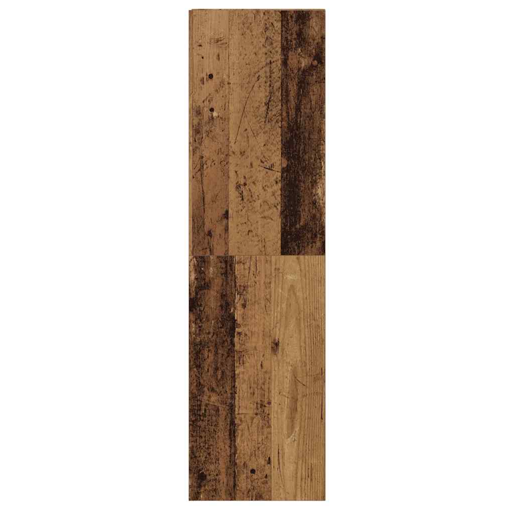 4-delig Tv-meubelset wandmontage bewerkt hout oud houtkleurig