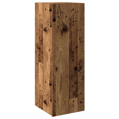 4-delig Tv-meubelset wandmontage bewerkt hout oud houtkleurig