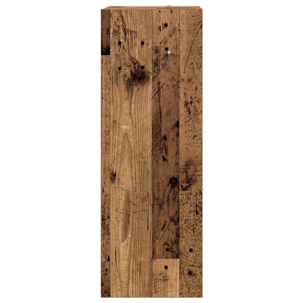 4-delig Tv-meubelset wandmontage bewerkt hout oud houtkleurig