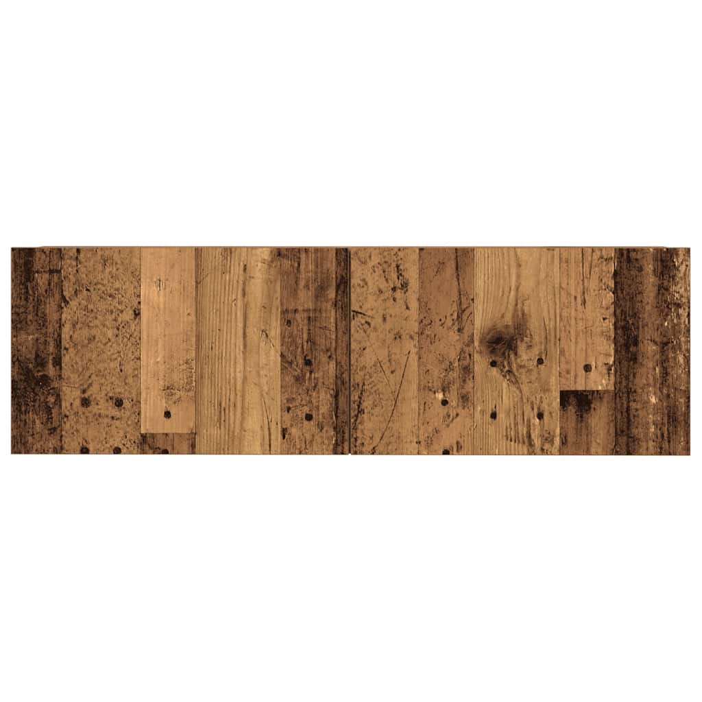 4-delig Tv-meubelset wandmontage bewerkt hout oud houtkleurig
