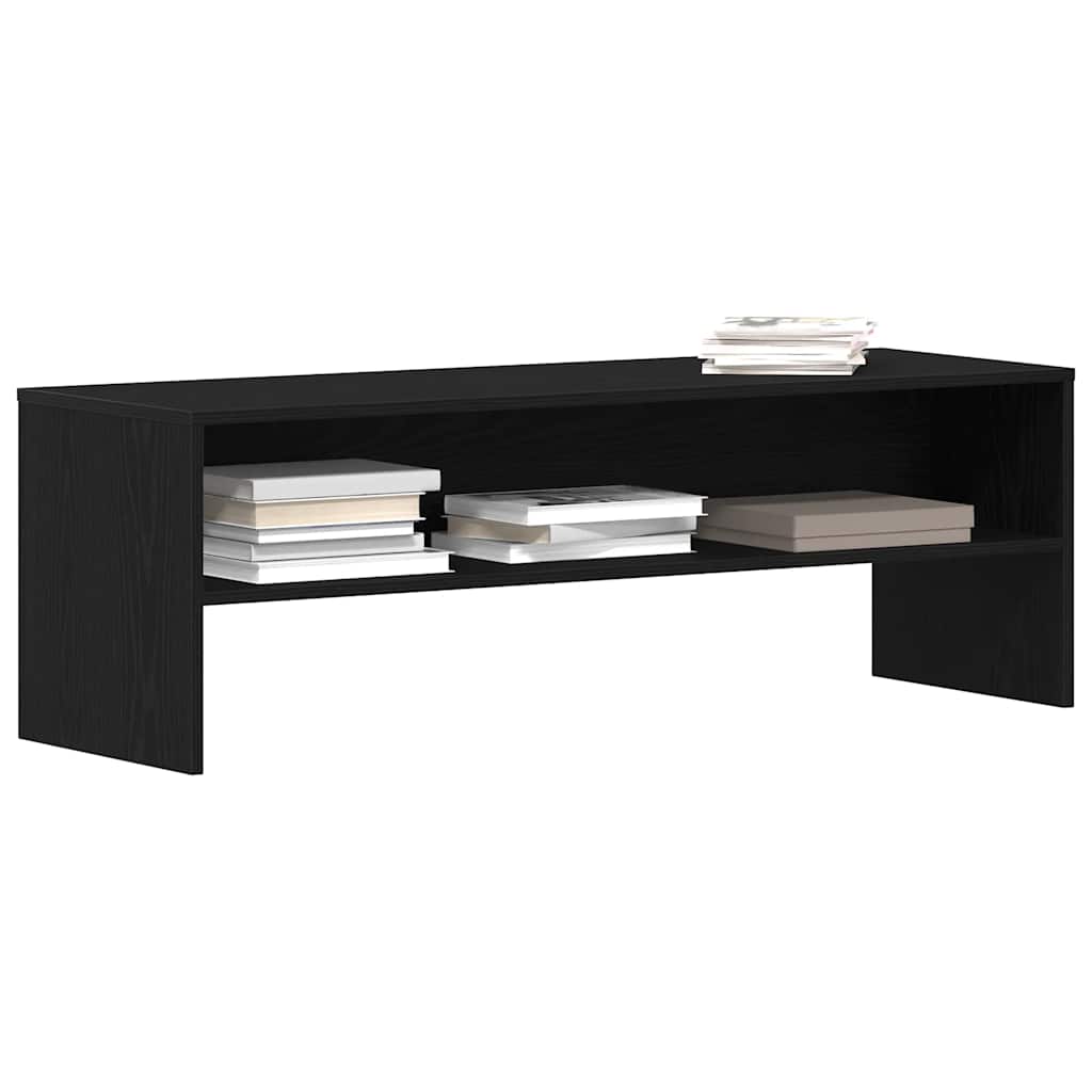 TV-meubel 120x40x40 cm spaanplaat zwart eikenkleurig
