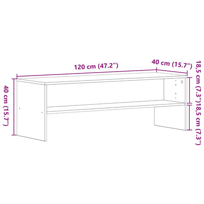 TV-meubel 120x40x40 cm spaanplaat zwart eikenkleurig