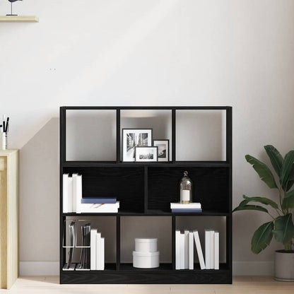 Boekenkast 97,5x29,5x100 cm spaanplaat zwart eikenkleurig