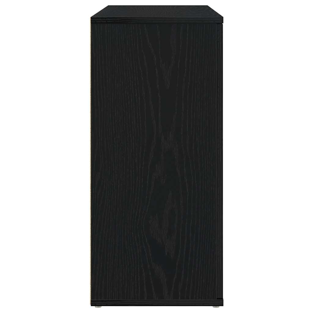 Dressoir 91x29,5x65 cm spaanplaat zwart eikenkleurig