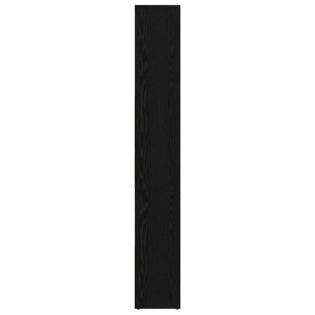 Boekenkast 67x24x161 cm bewerkt hout zwart eikenkleurig