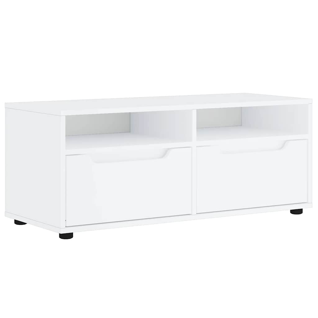 Tv-meubel VISNES 100x40x38 cm bewerkt hout wit