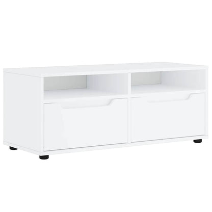 Tv-meubel VISNES 100x40x38 cm bewerkt hout wit