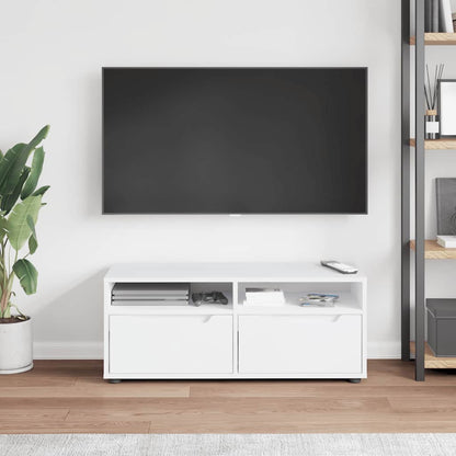Tv-meubel VISNES 100x40x38 cm bewerkt hout wit