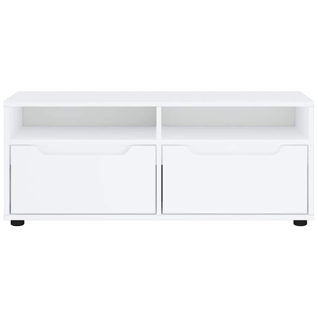 Tv-meubel VISNES 100x40x38 cm bewerkt hout wit