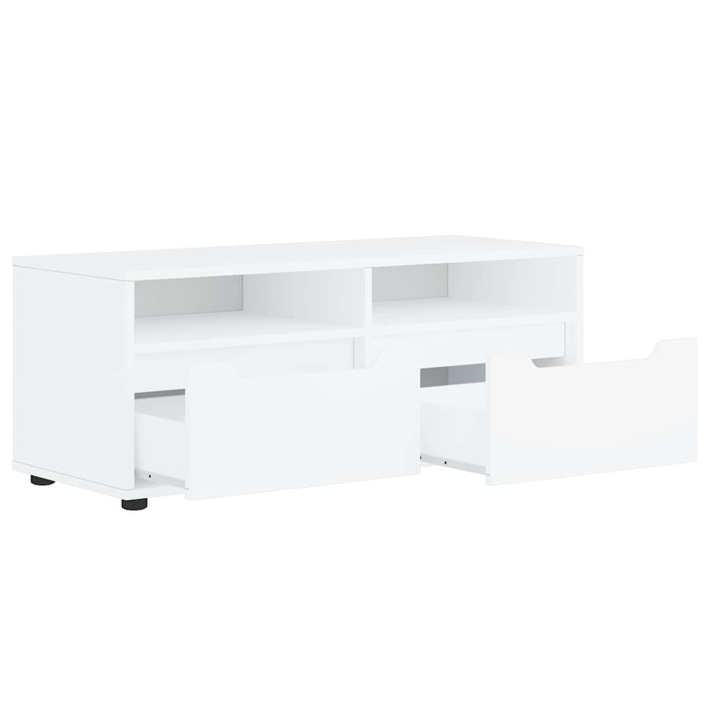 Tv-meubel VISNES 100x40x38 cm bewerkt hout wit