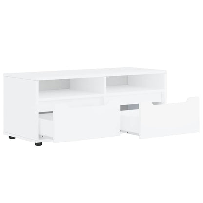Tv-meubel VISNES 100x40x38 cm bewerkt hout wit
