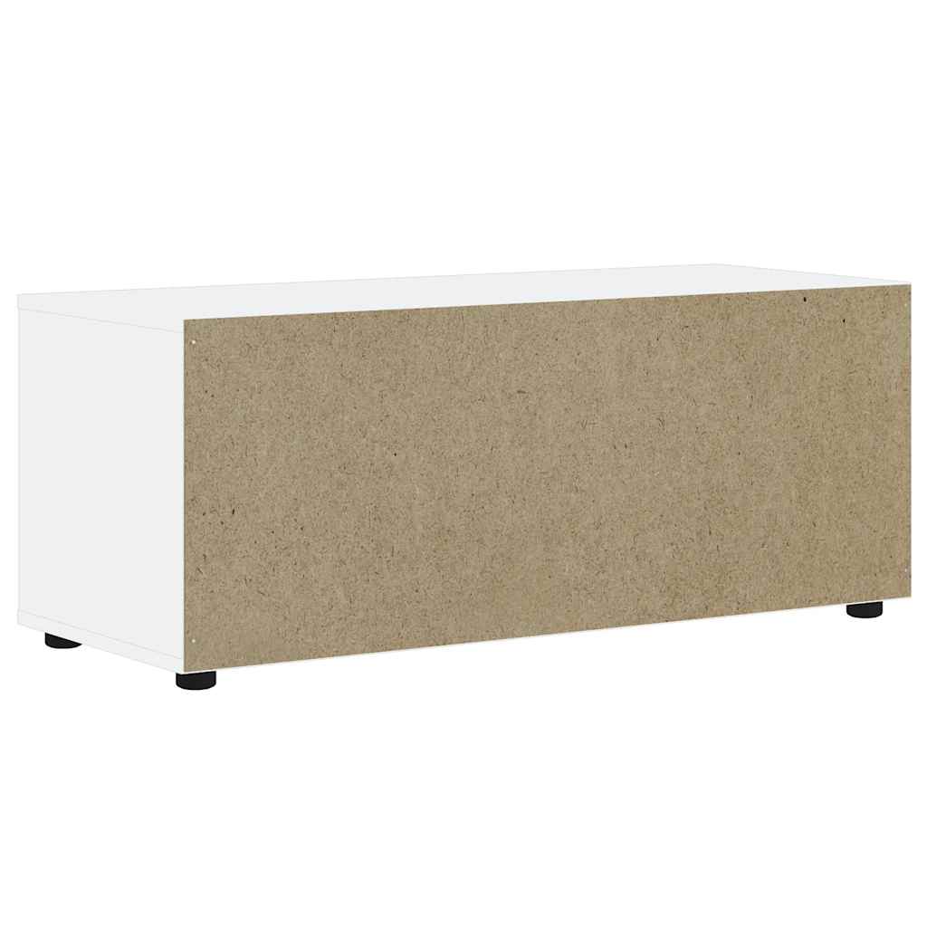 Tv-meubel VISNES 100x40x38 cm bewerkt hout wit