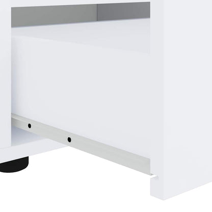 Tv-meubel VISNES 100x40x38 cm bewerkt hout wit