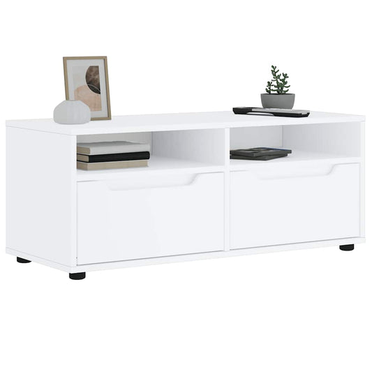 Tv-meubel VISNES 100x40x38 cm bewerkt hout wit