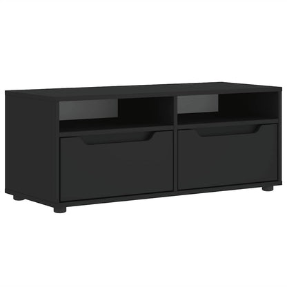 Tv-meubel VISNES 100x40x38 cm bewerkt hout zwart