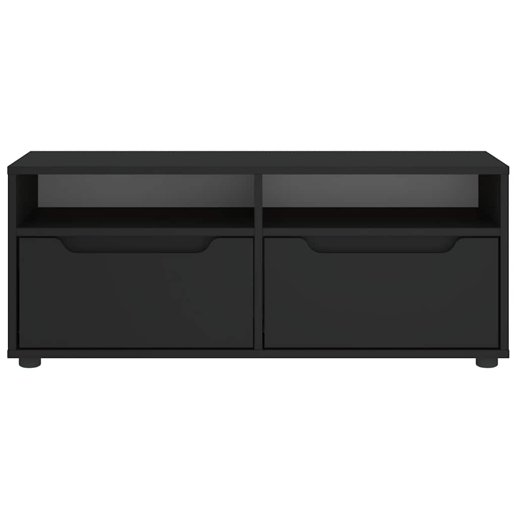 Tv-meubel VISNES 100x40x38 cm bewerkt hout zwart