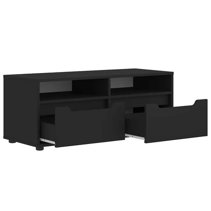 Tv-meubel VISNES 100x40x38 cm bewerkt hout zwart