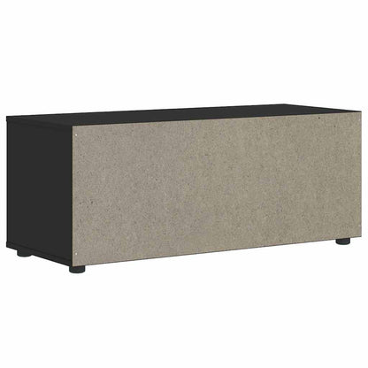 Tv-meubel VISNES 100x40x38 cm bewerkt hout zwart